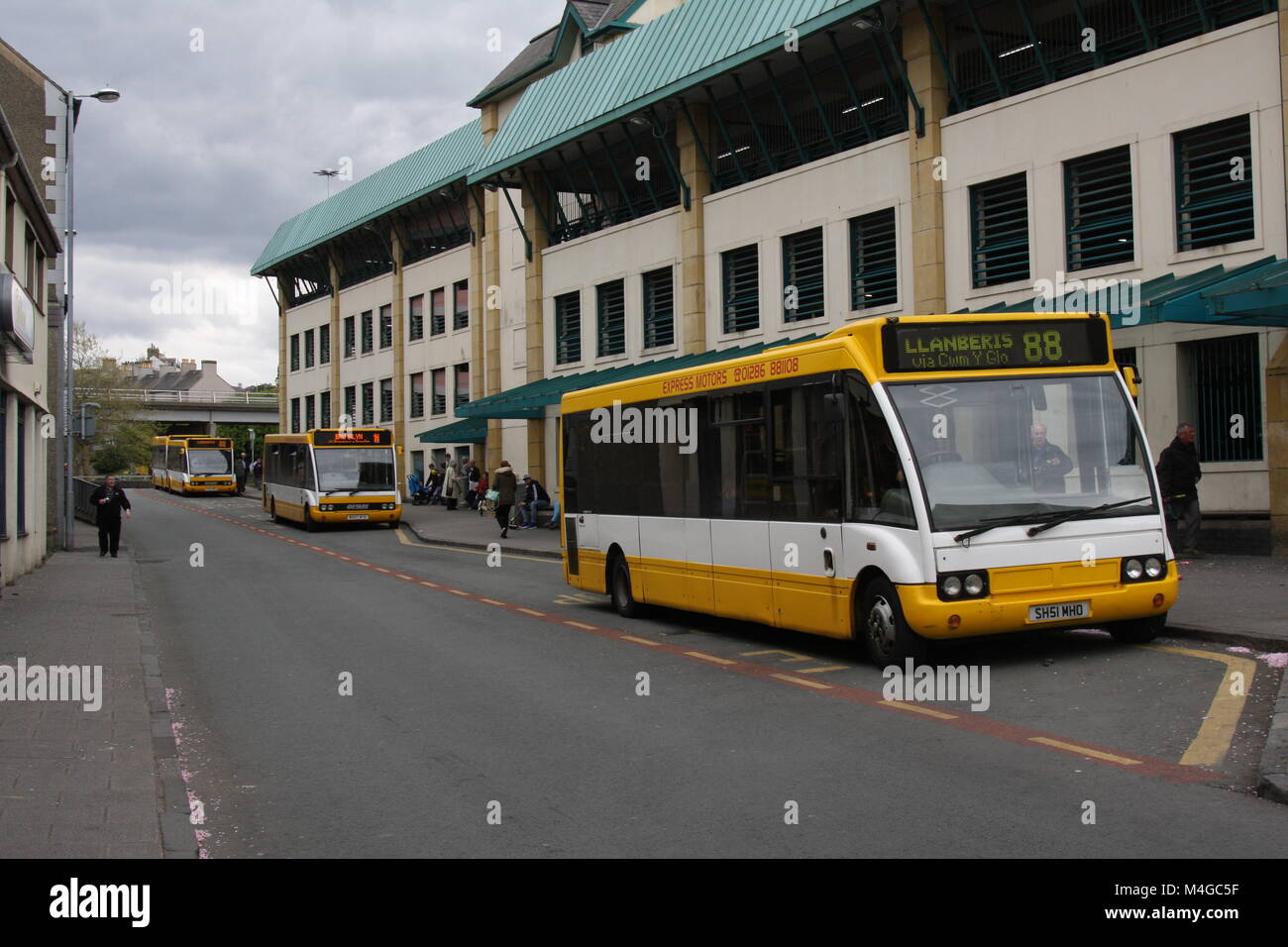 EXPRESS MOTORS BUSES IN NORTH WALES Stock Photo Alamy
