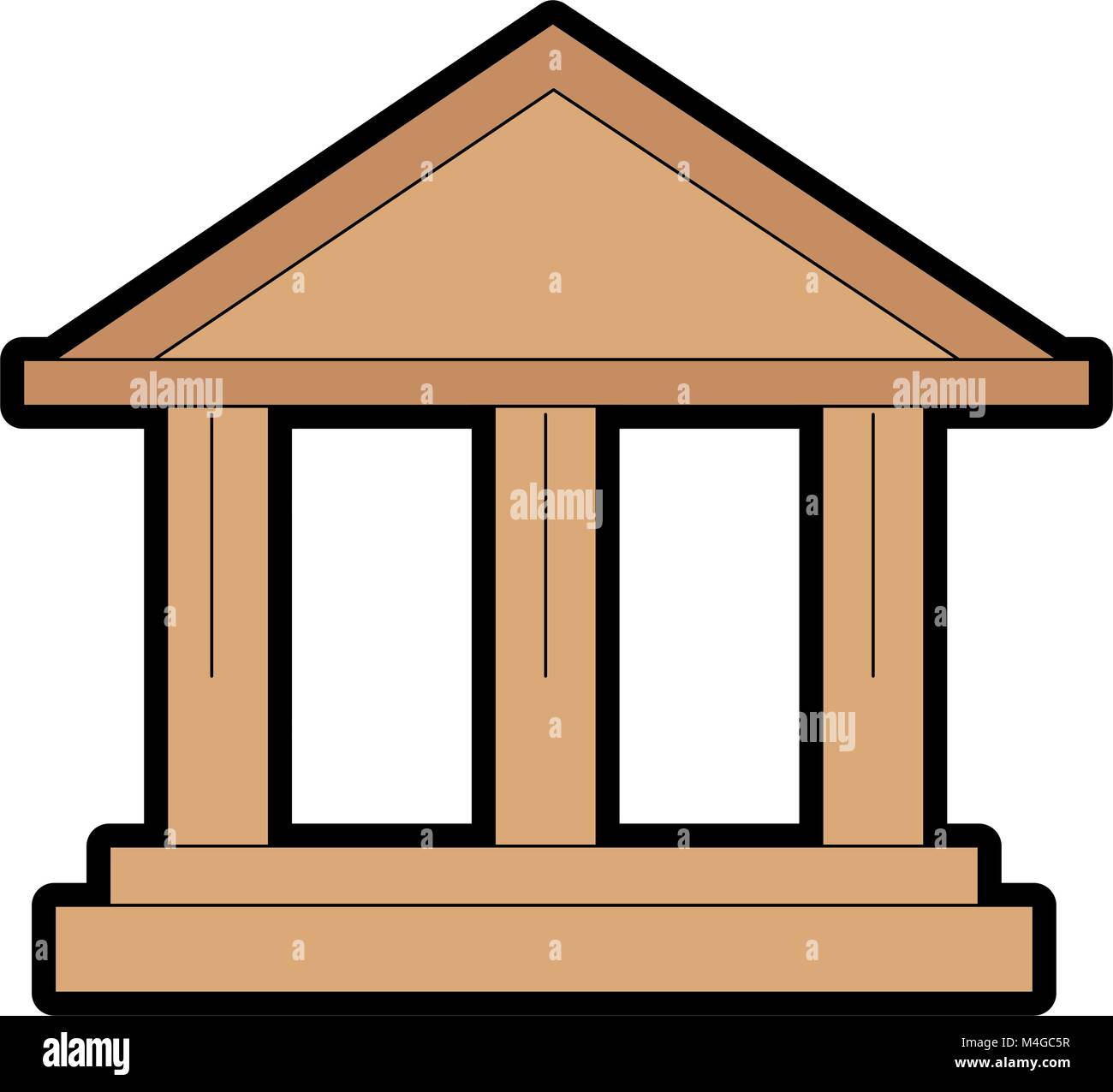 bank building isolated icon Stock Vector Image & Art - Alamy