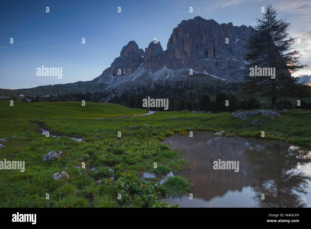 Typical beautiful landscape in Dolomites Stock Photo - Alamy
