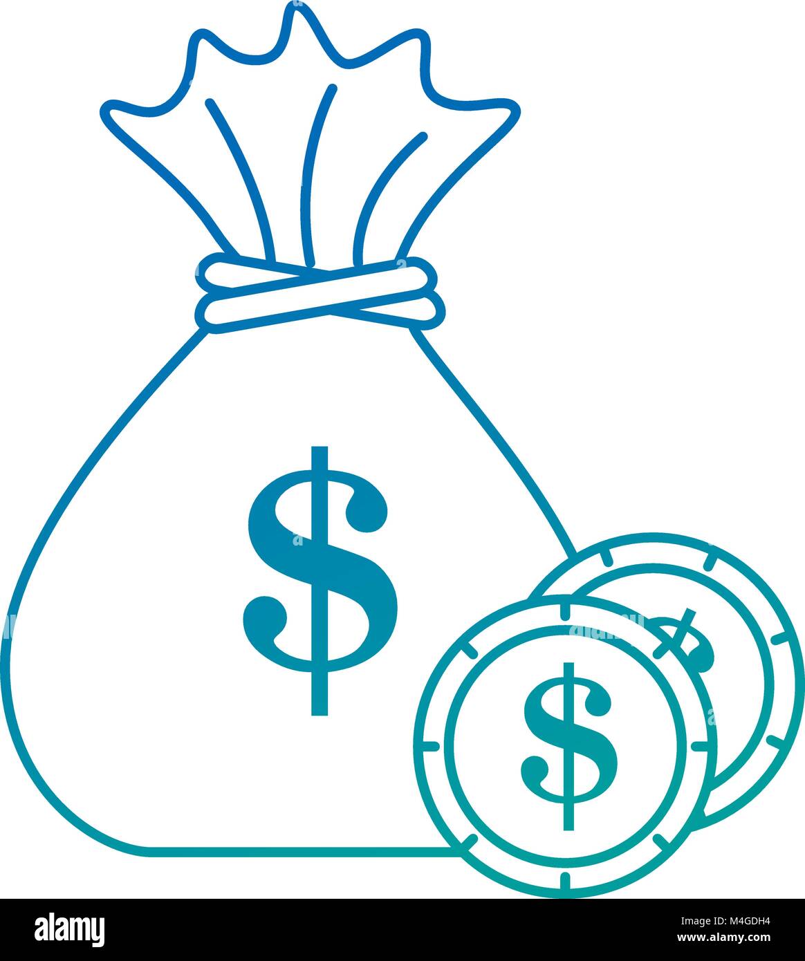 money bag with coins Stock Vector Image & Art - Alamy