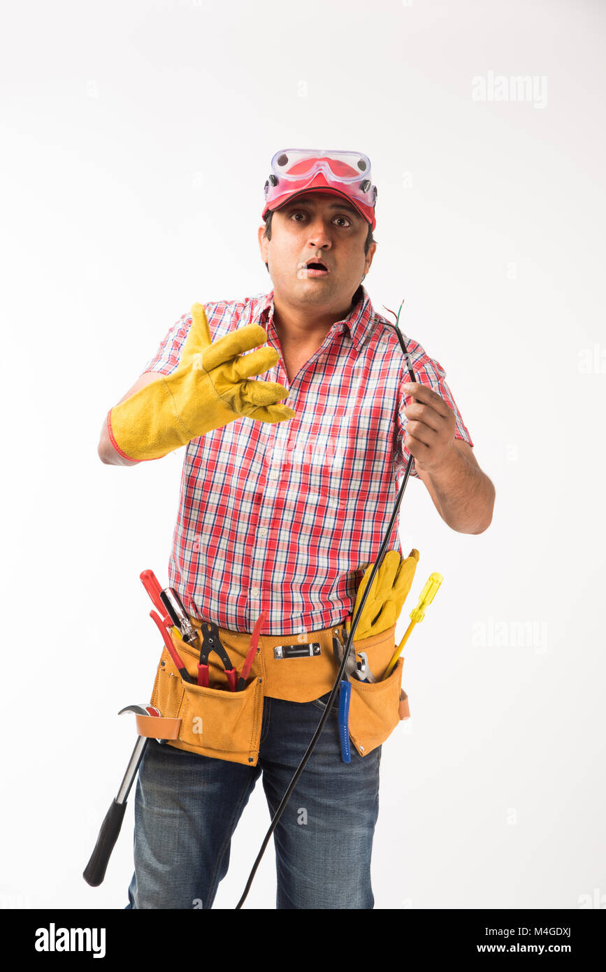 Indian electrician hires stock photography and images Alamy