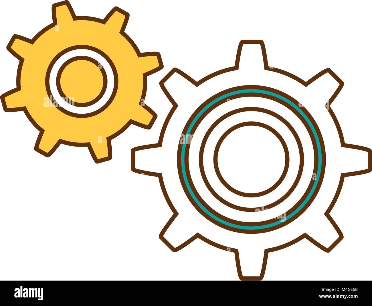gears machinery isolated icon Stock Vector Image & Art - Alamy