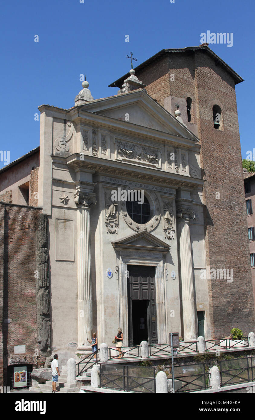 Small church with a bell tower, Rome, Italy Stock Photo Alamy