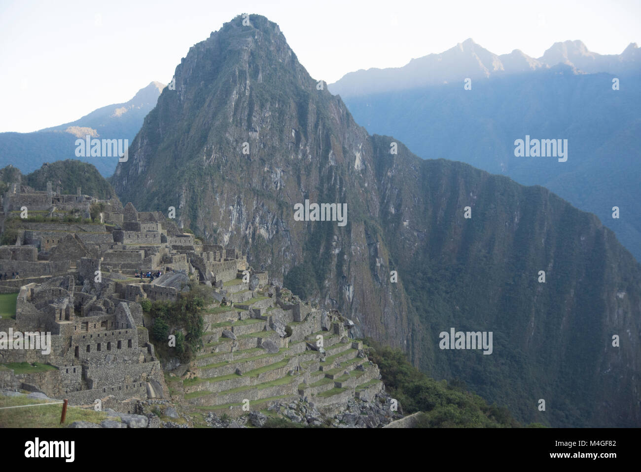 Ruins of Machu Picchu city in the morning, Peru Stock Photo