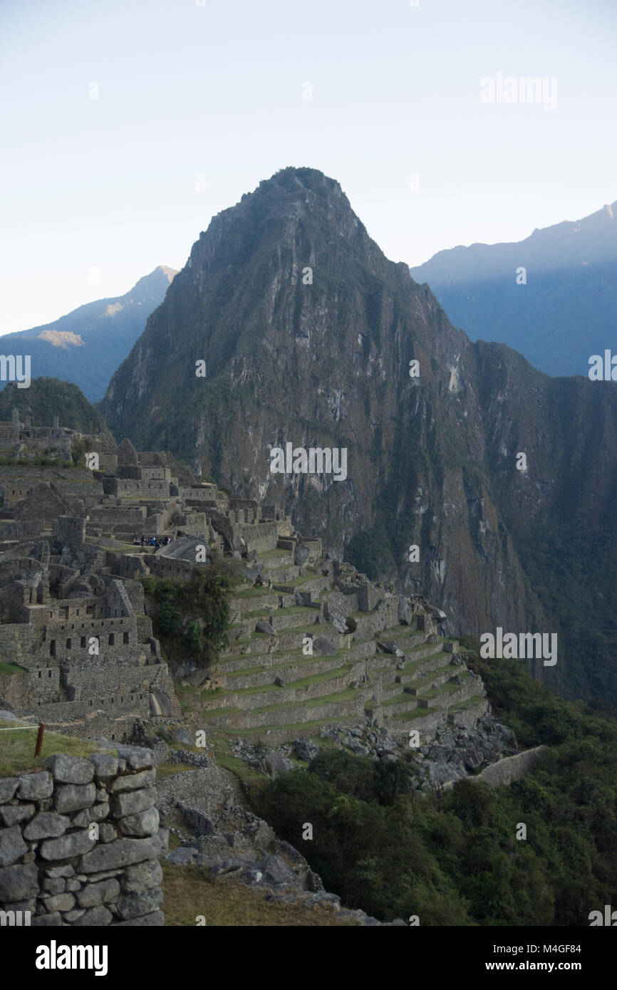 Ruins of Machu Picchu city in the morning, Peru Stock Photo