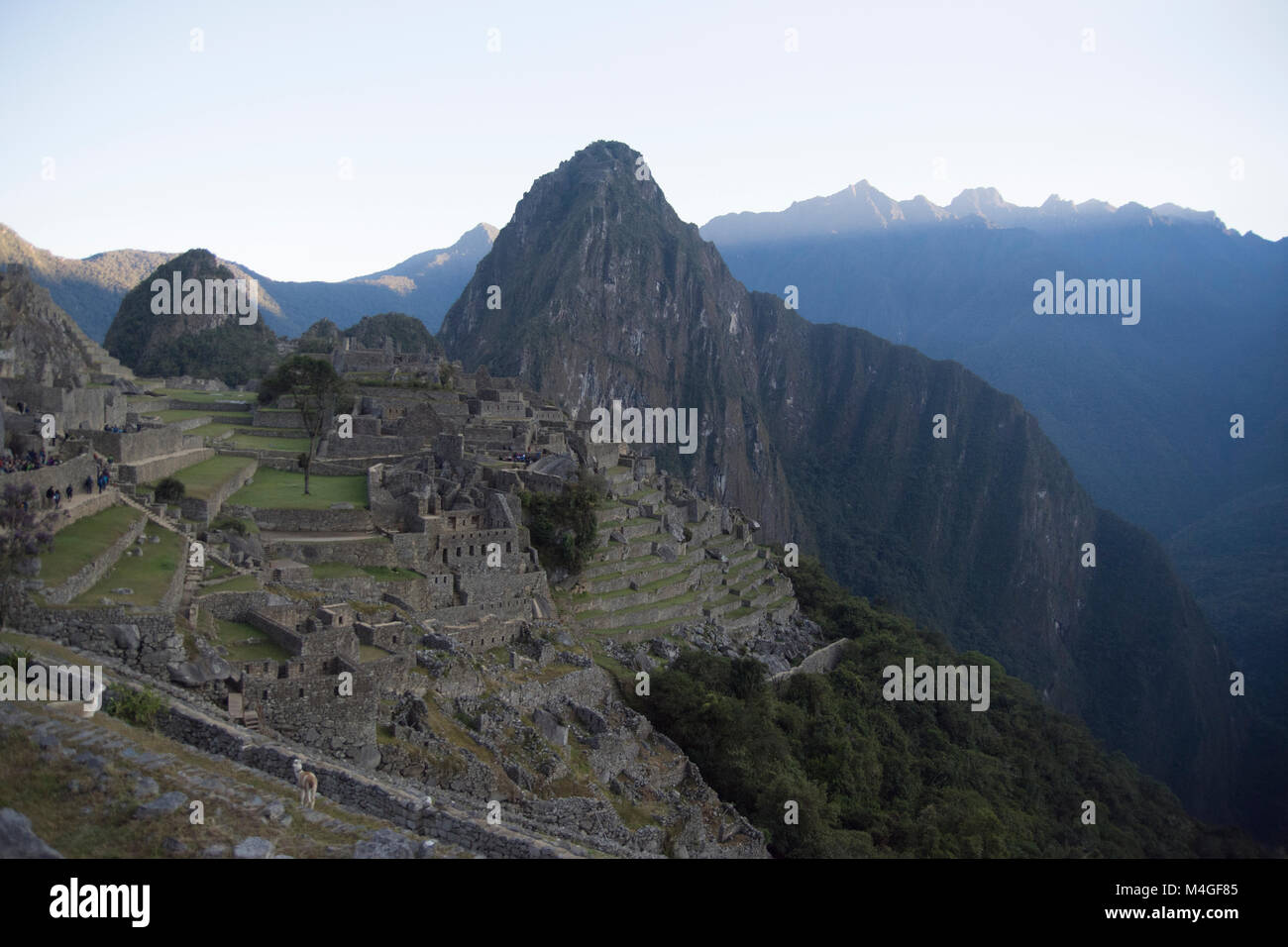 Ruins of Machu Picchu city in the morning, Peru Stock Photo