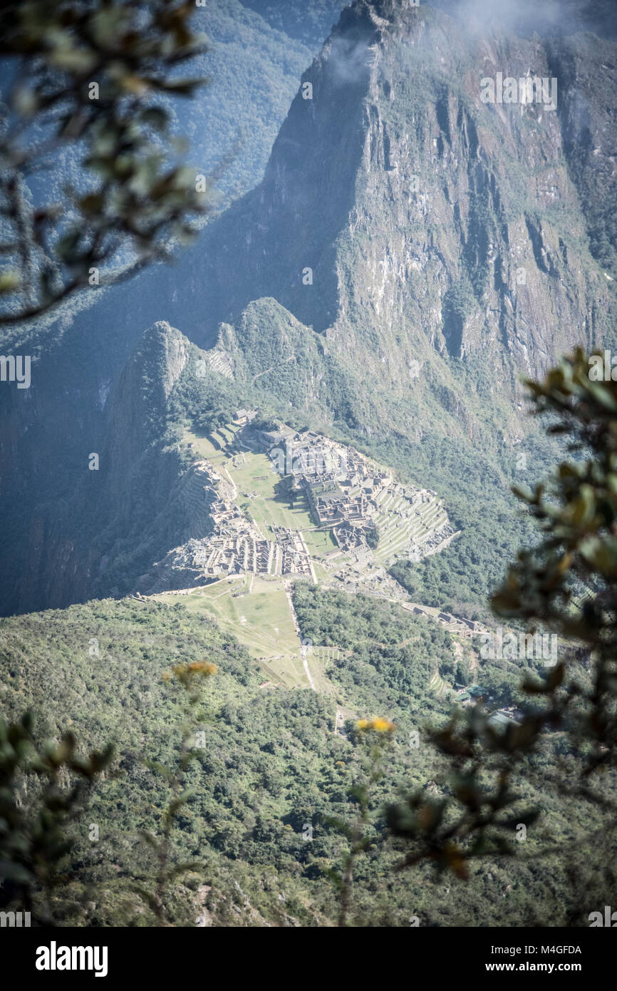 Ruins of Machu Picchu city in the morning, Peru Stock Photo