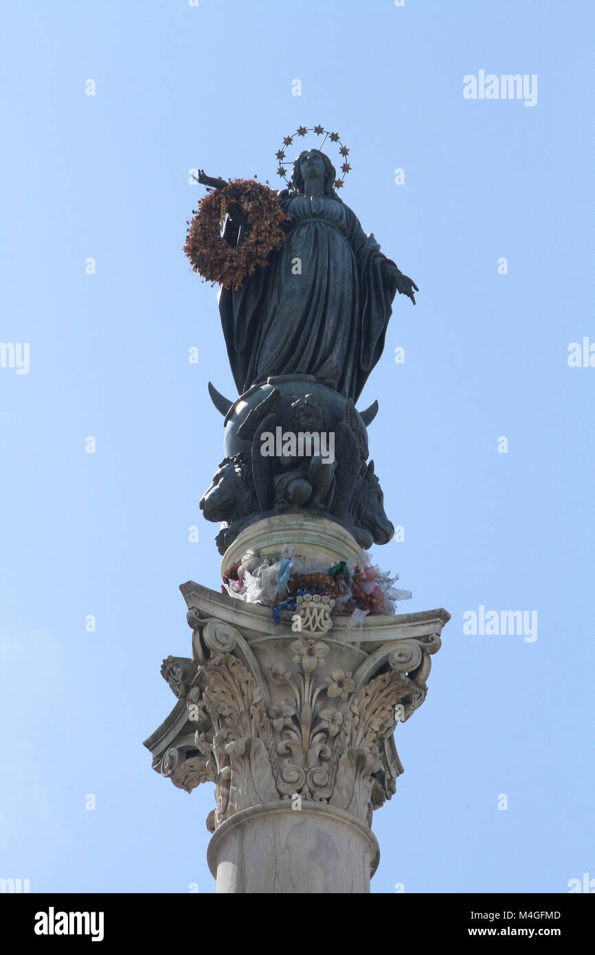 Statue of mary immaculate conception hires stock photography and