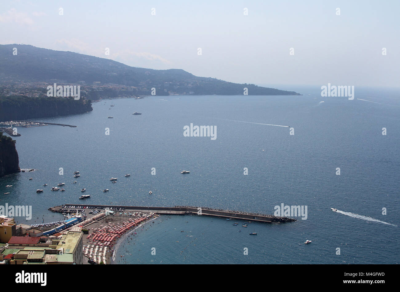 Aerial view of the coast of the town of Sorrento, Italy Stock Photo - Alamy