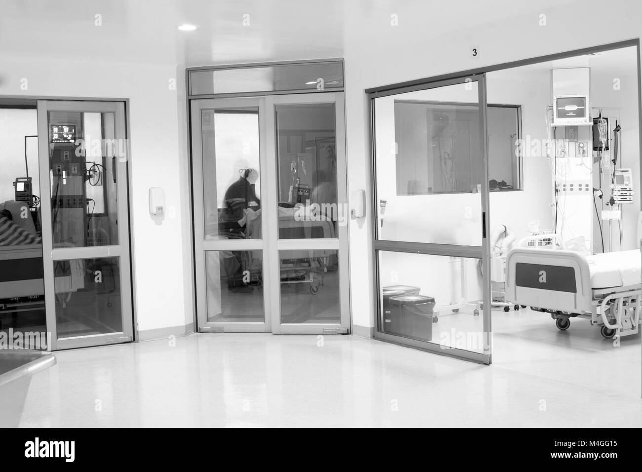 Corridor Interior Inside A Modern Hospital Clean And Tidy