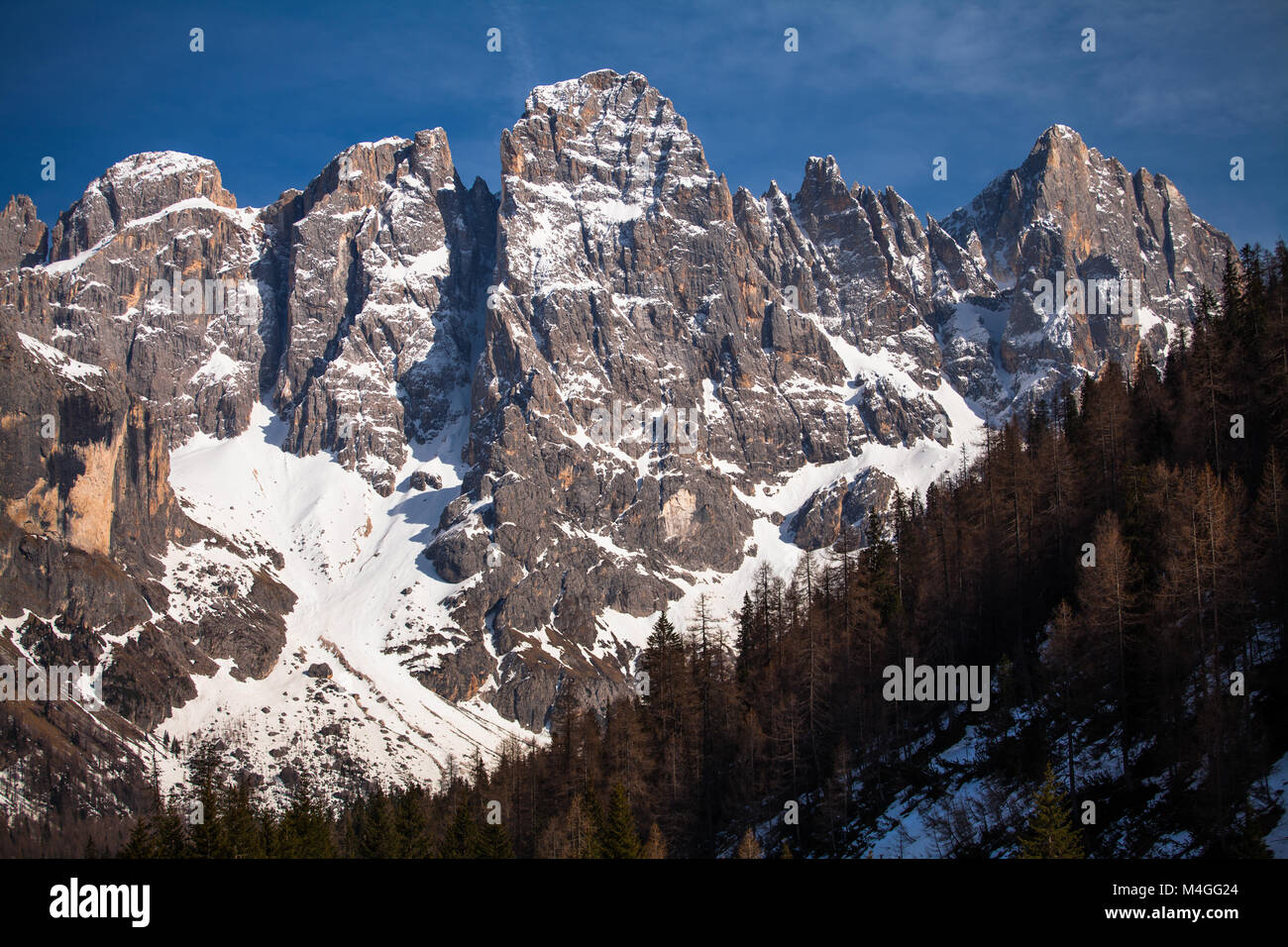 Typical beautiful landscape in Dolomites Stock Photo - Alamy
