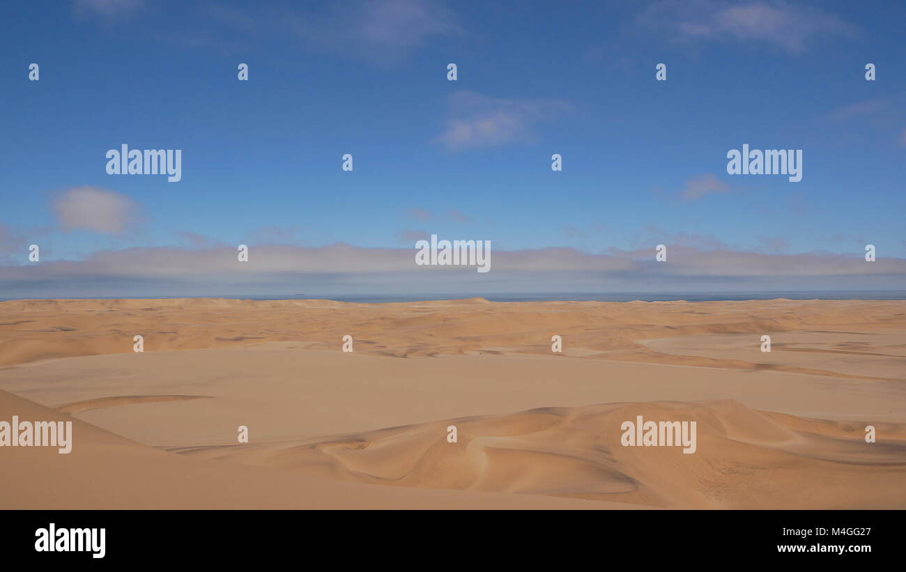 sand dunes namibia  africa noon Stock Photo
