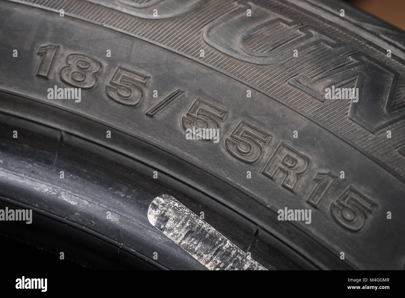closeup details of car tire, sidewall information Stock Photo Alamy