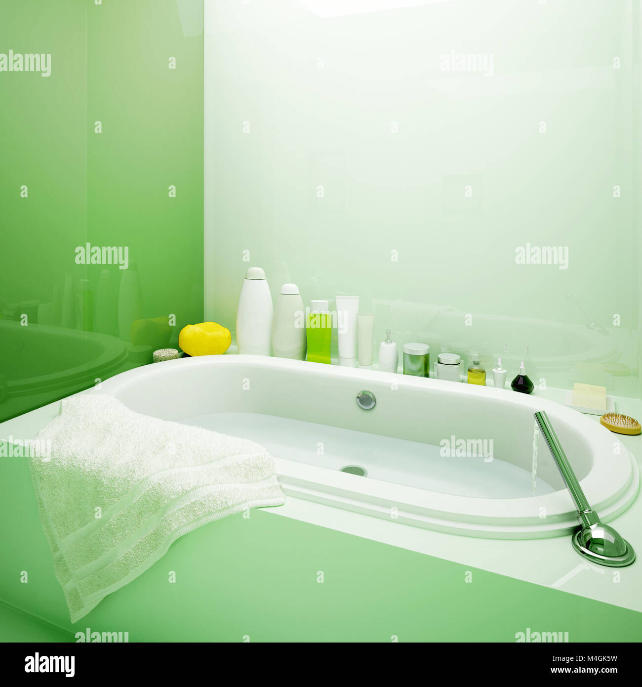 Tub is filled with water Stock Photo Alamy