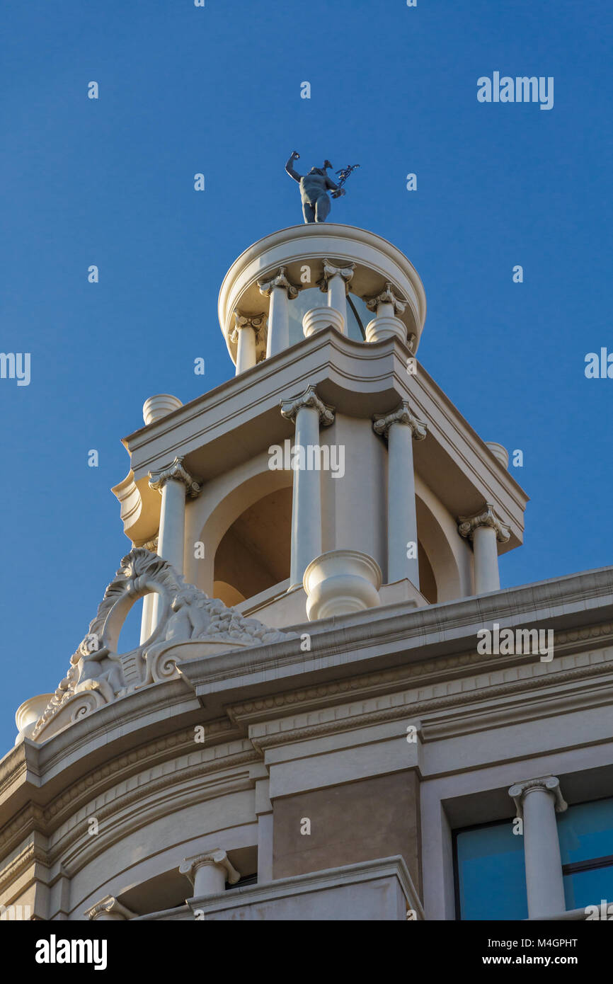 Statue on peak of cupola on old Spanish building Stock Photo Alamy