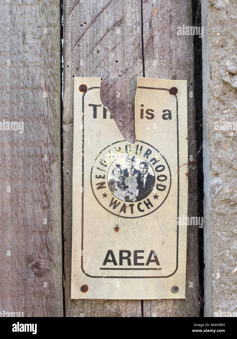 Neighborhood security sign hi res stock photography and images Alamy