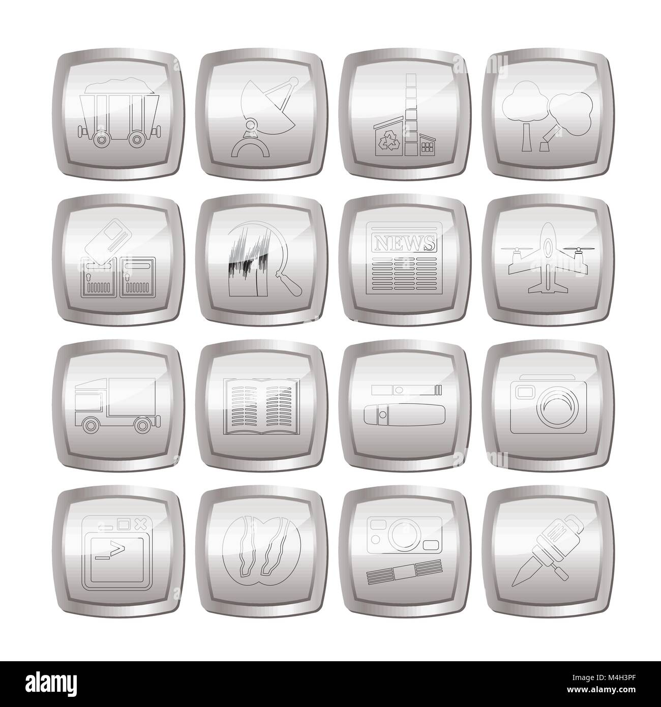 Business and industry icons - Vector Icon set Stock Vector Image & Art ...
