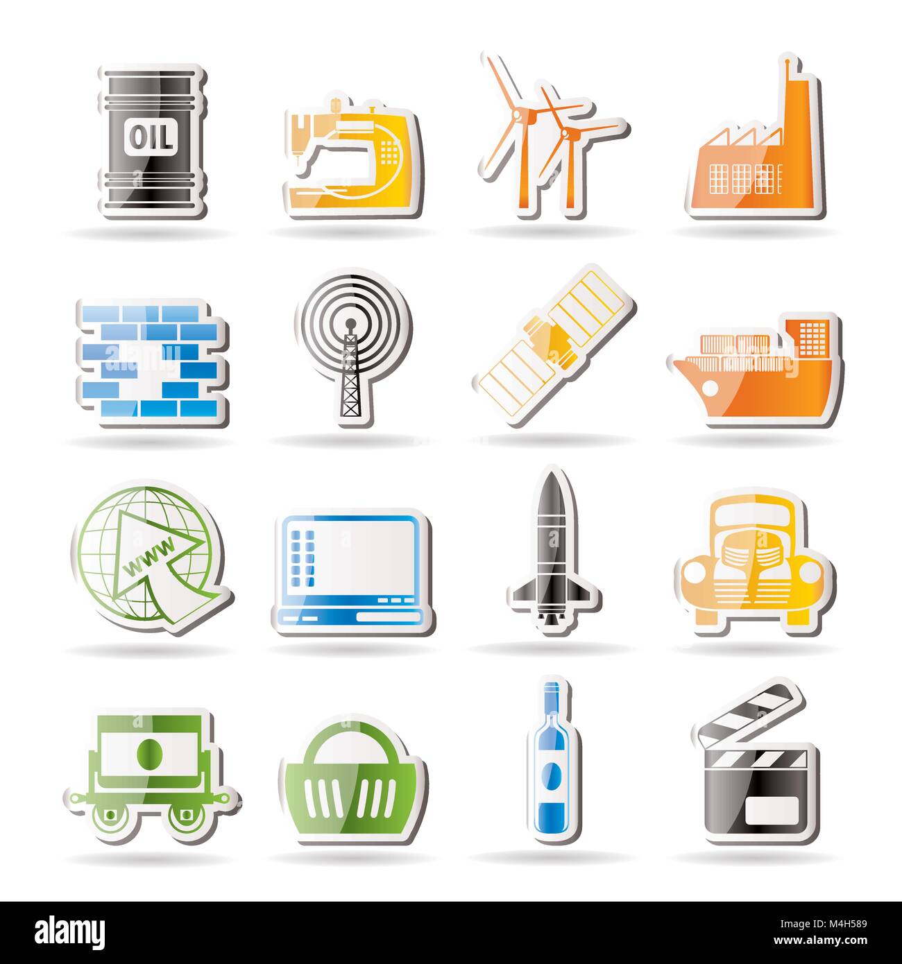 Simple Business and industry icons- vector icon set Stock Vector Image ...
