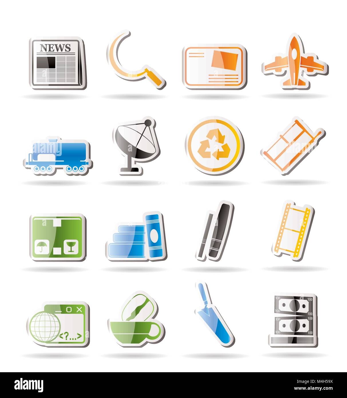 Simple Business and industry icons - Vector Icon set 2 Stock Vector