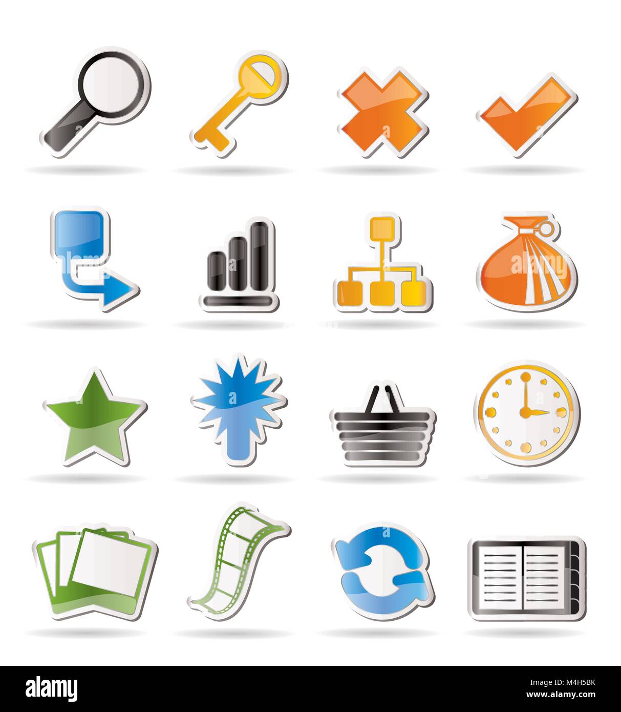 Simple Internet and Web Site Icons - Vector Icon Set Stock Vector Image ...