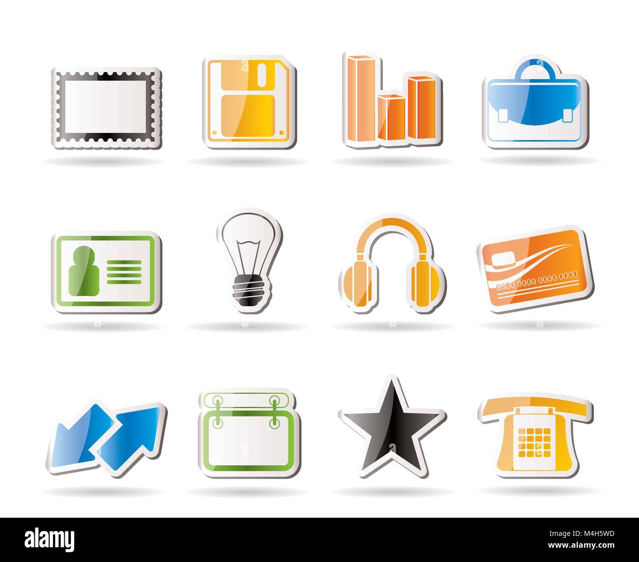 Office and business icons - vector icon set Stock Vector Image & Art ...