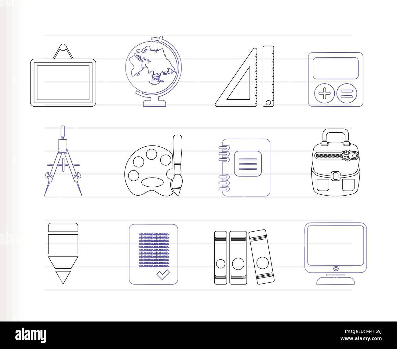 School and education icons - vector icon set Stock Vector Image & Art ...