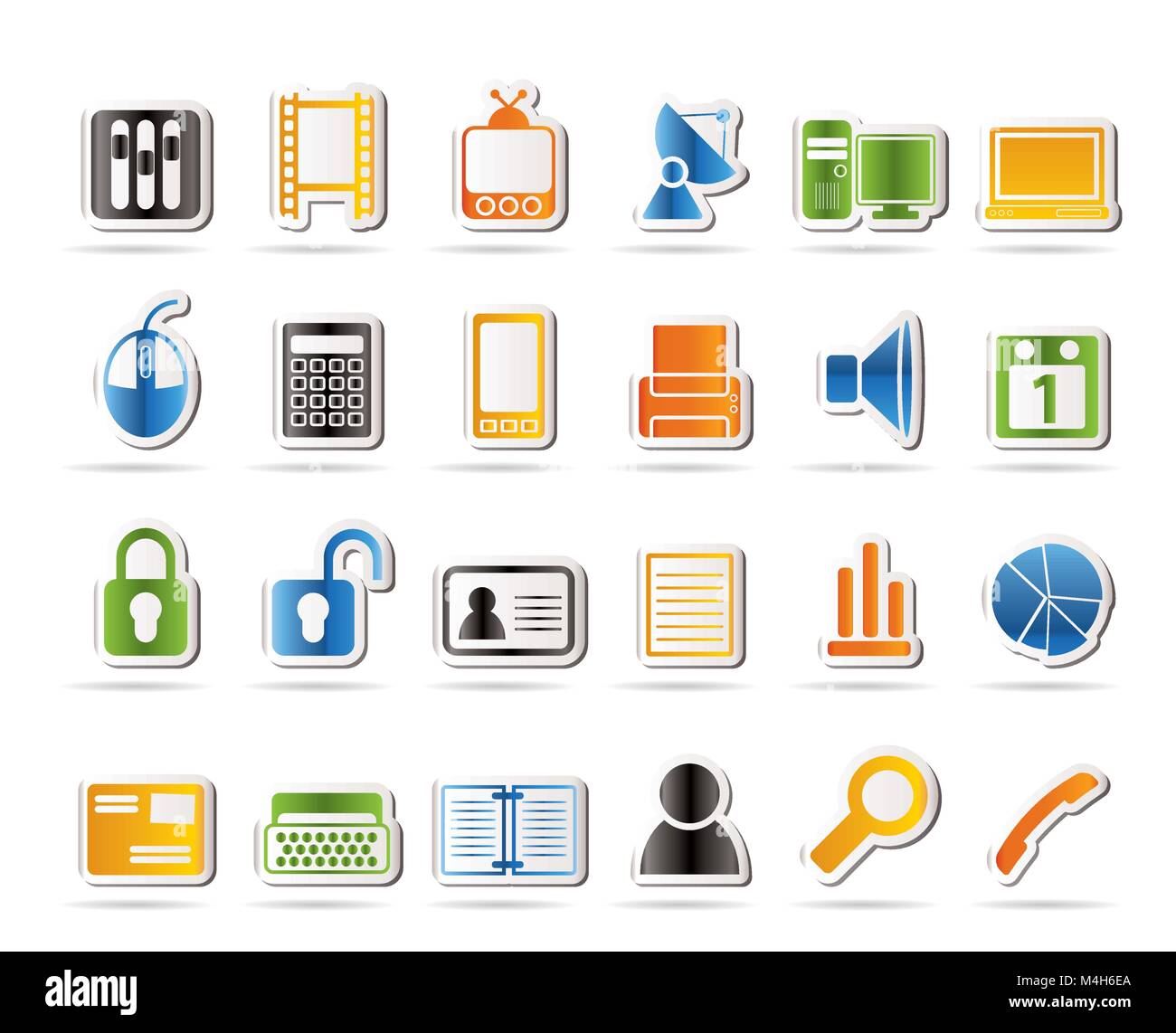 Business and office icons - vector icon set Stock Vector Image & Art ...