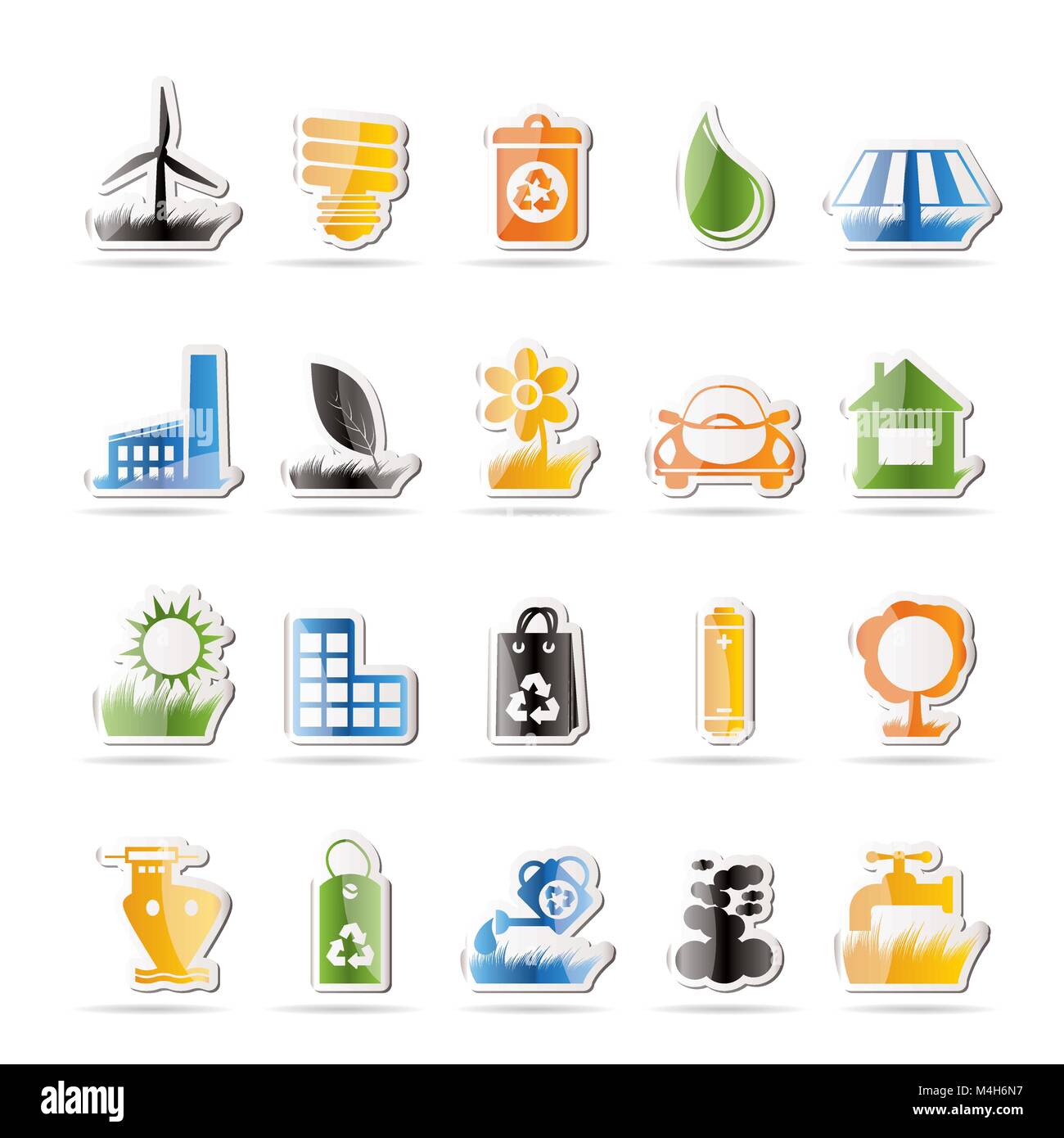 Ecology and nature icons - vector icon set Stock Vector Image & Art - Alamy