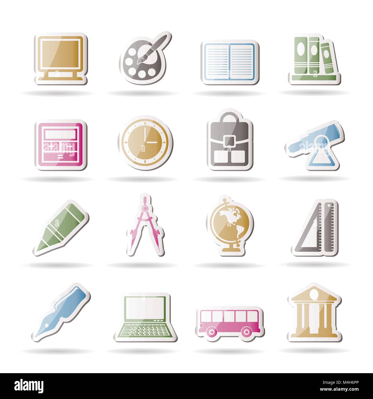School and education icons - vector icon set Stock Vector Image & Art ...