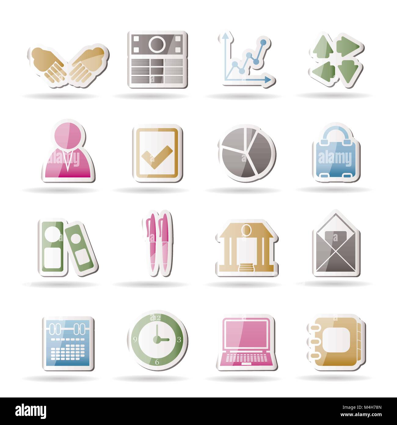 Business and Office icons - vector icon set Stock Vector Image & Art ...