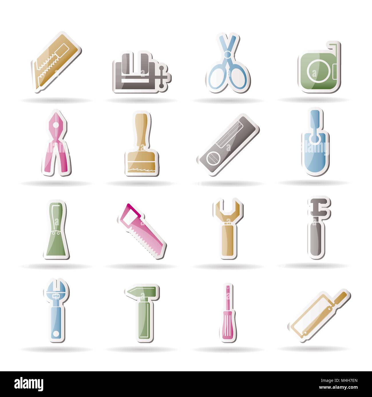 Building and Construction Tools icons - Vector Icon Set Stock Vector ...