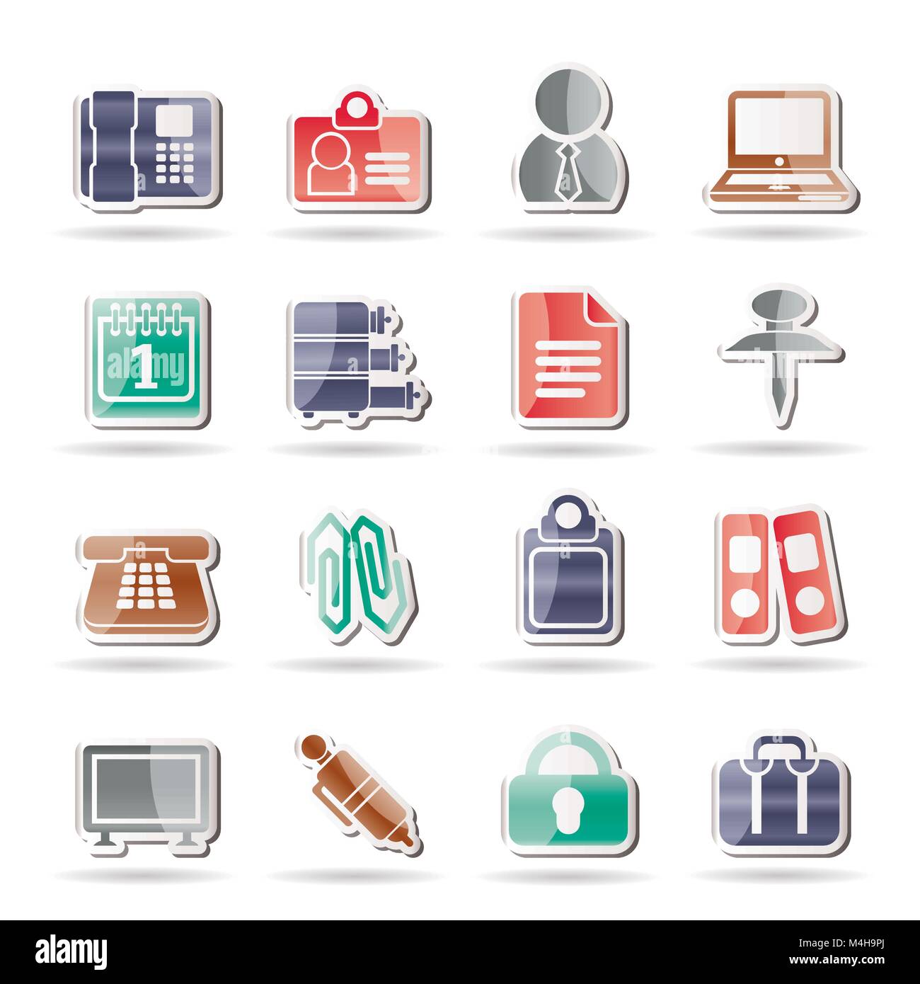 Business and Office icons - vector icon set Stock Vector Image & Art ...