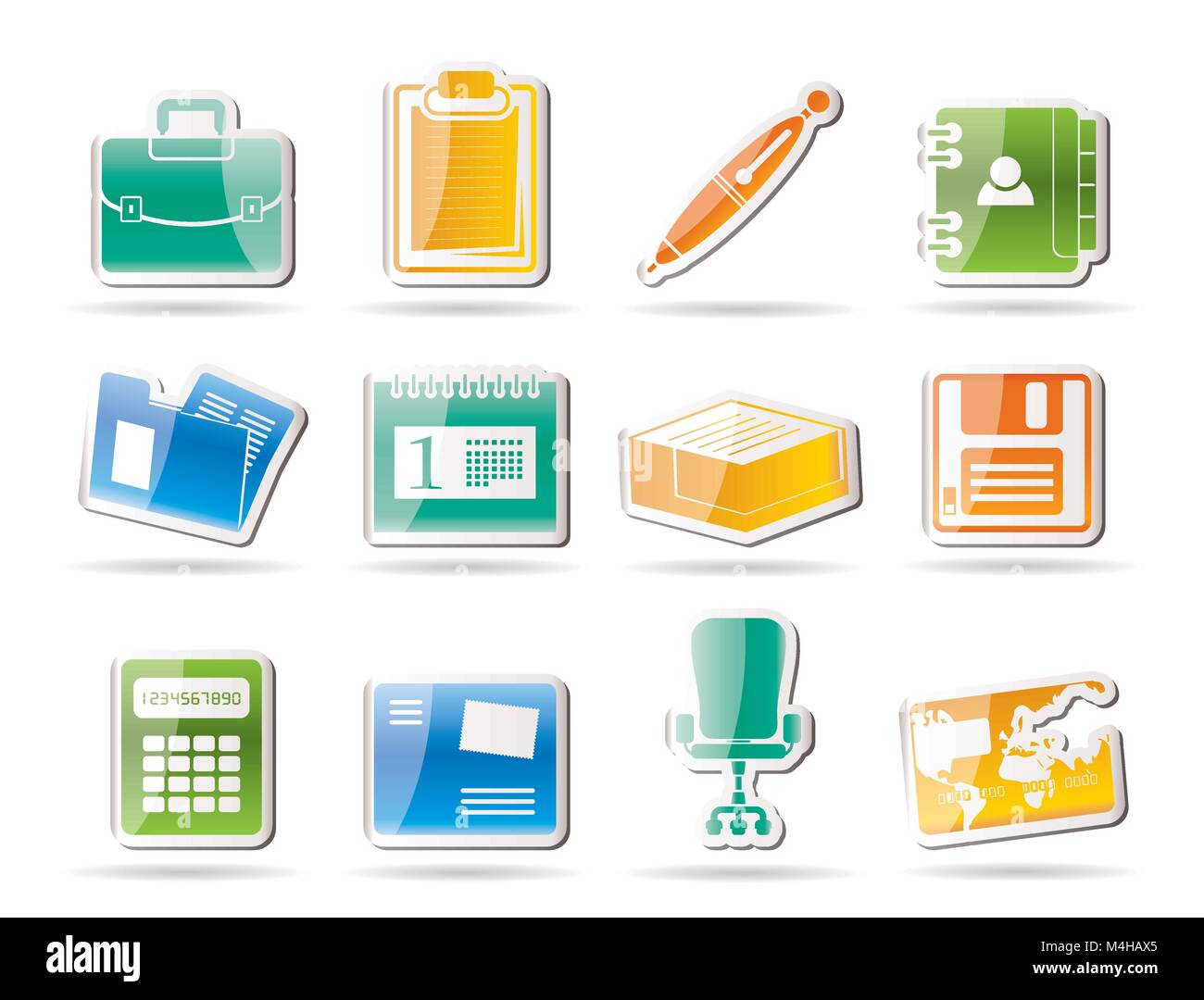 Business and office icons - vector icon set Stock Vector Image & Art ...