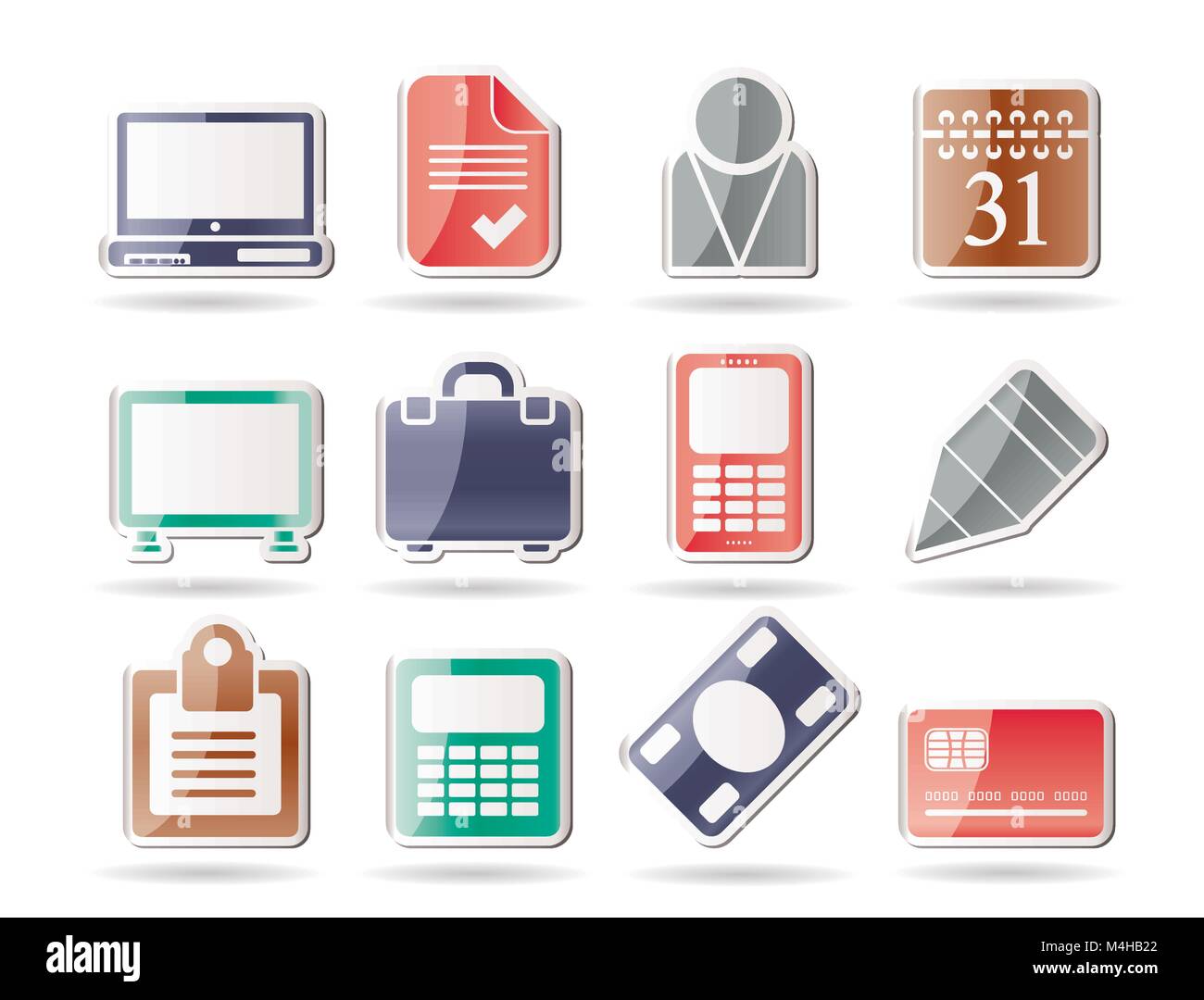 Business and office icons - vector icon set Stock Vector Image & Art ...