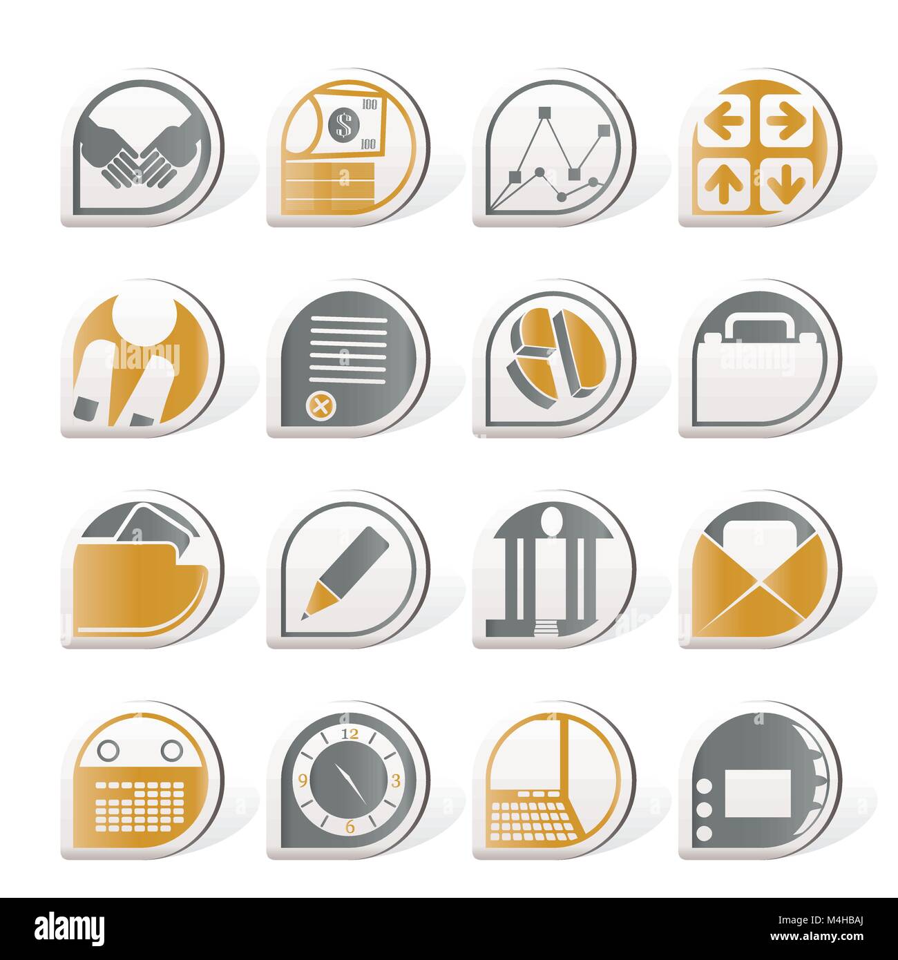 Business and office icons - vector icon set Stock Vector Image & Art ...