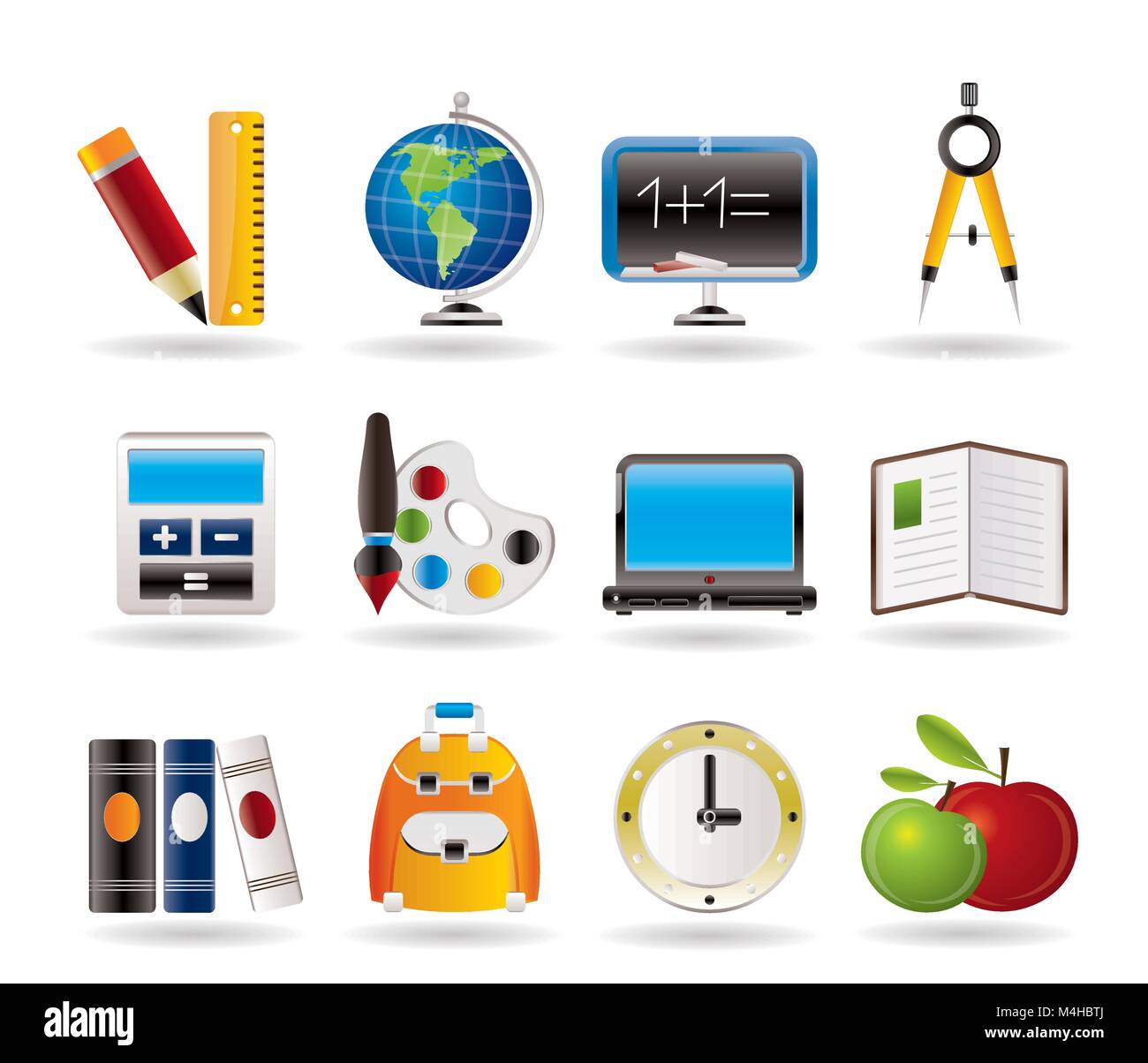 School and education icons - vector icon set Stock Vector Image & Art ...