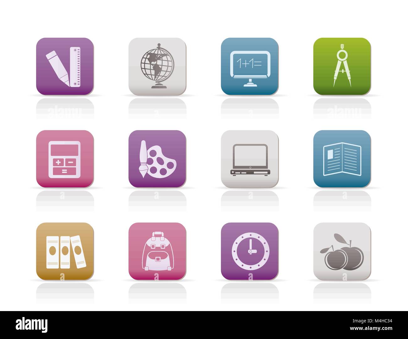 School and education icons - vector icon set Stock Vector Image & Art ...