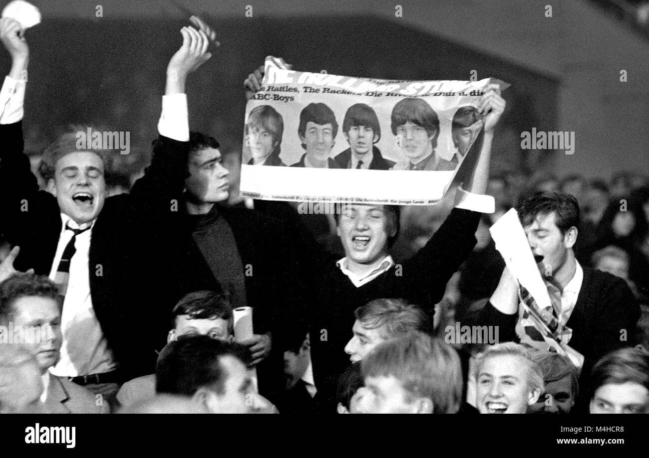Fans are holding a poster during a Rolling Stones concert in the Halle  Muensterland in Muenster, the first concert of the band in Germany Stock  Photo - Alamy