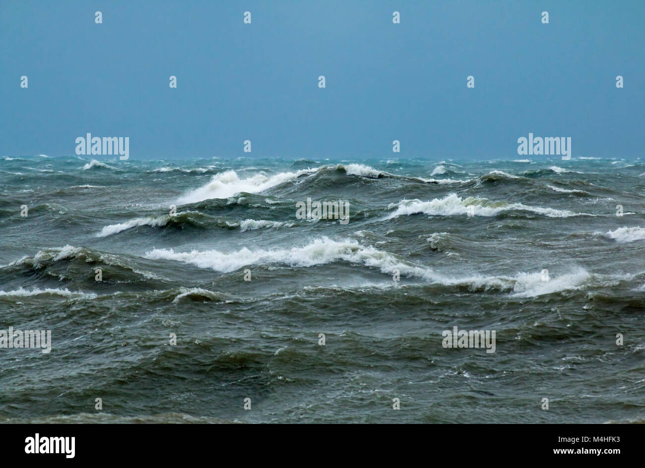Rough Sea in English Channel Stock Photo