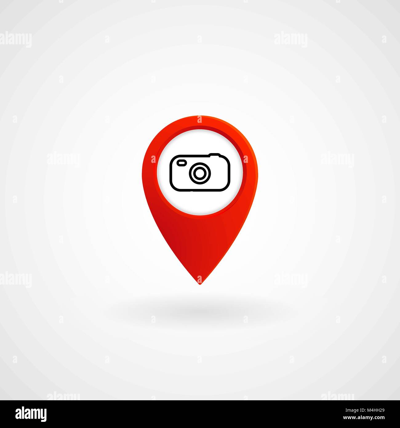 Red Location Icon for Photographer Studio, Vector, Illustration, Eps ...