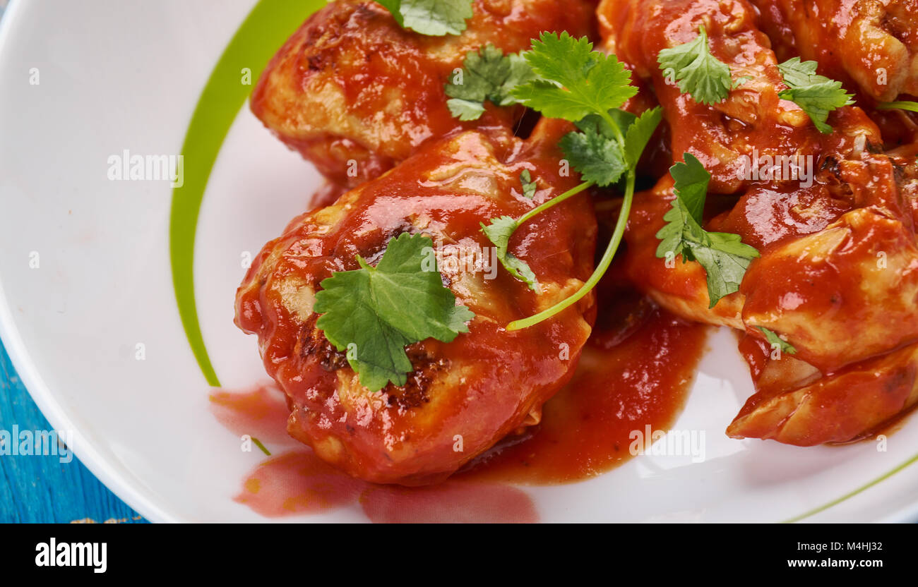 Kenyans love chicken, African Style close up Stock Photo