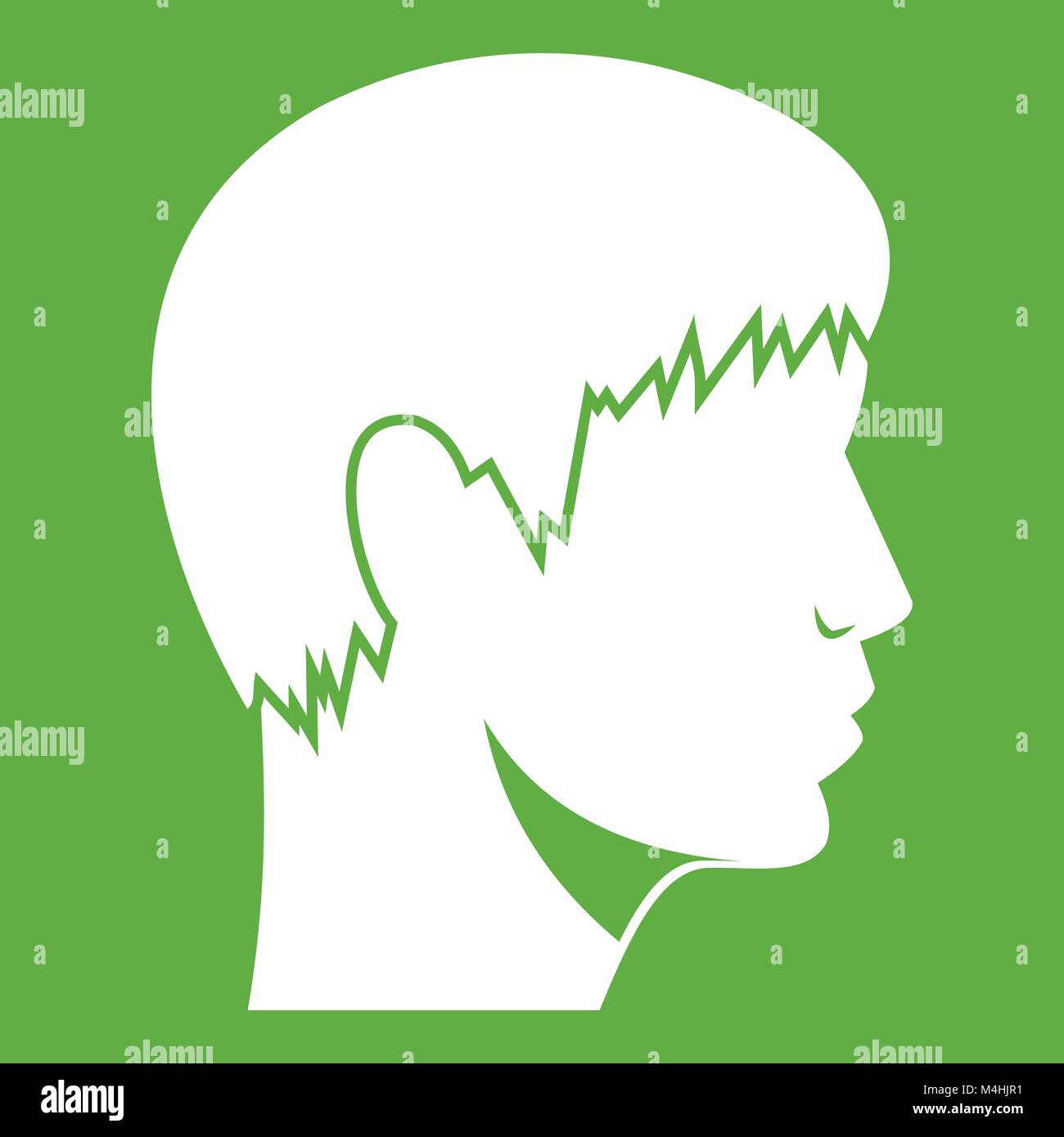 Man head icon green Stock Vector Image & Art - Alamy