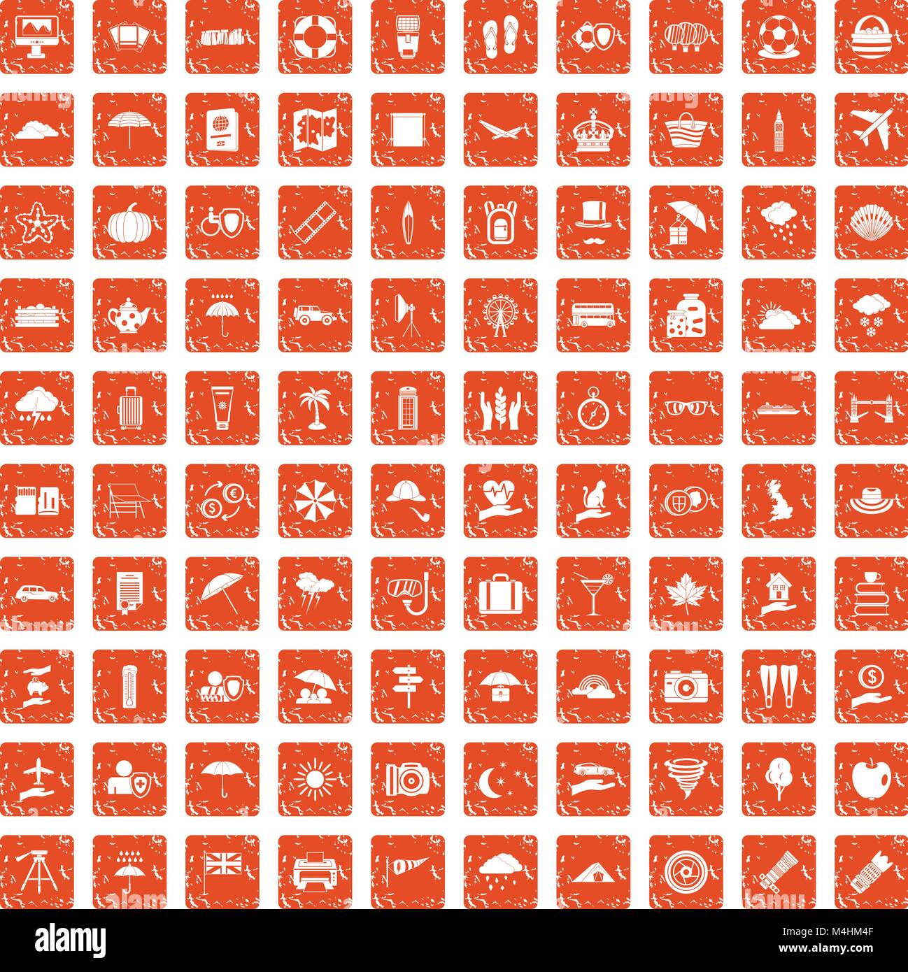 100 umbrella icons set grunge orange Stock Vector Image & Art - Alamy