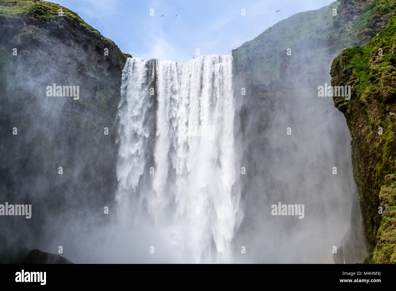 One of the hundreds of wter falls in Iceland Stock Photo