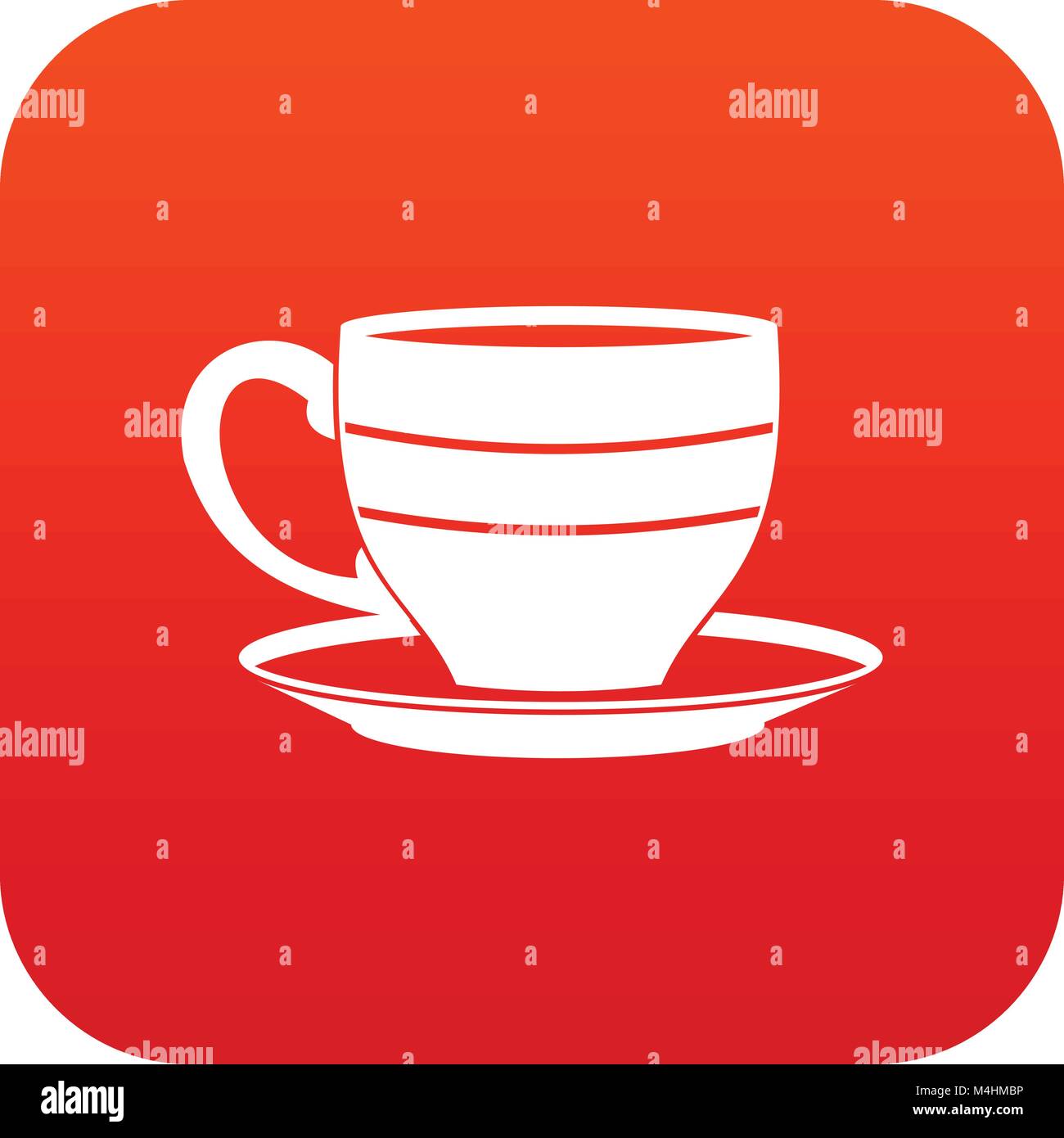 Cup icon digital red Stock Vector Image & Art - Alamy