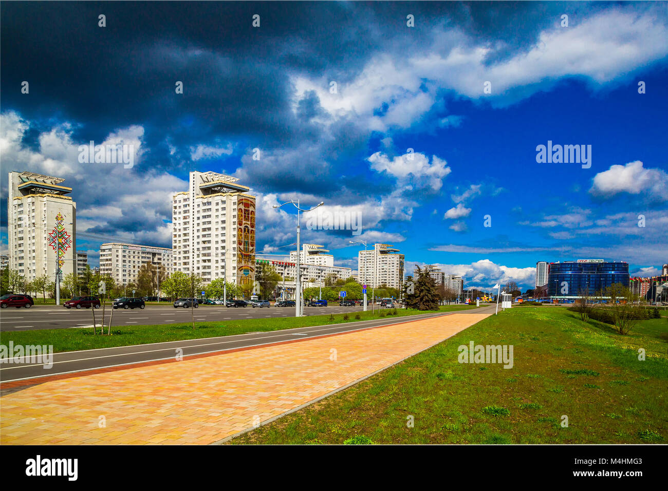 Belarus, Minsk Architectural Complex East Stock Photo