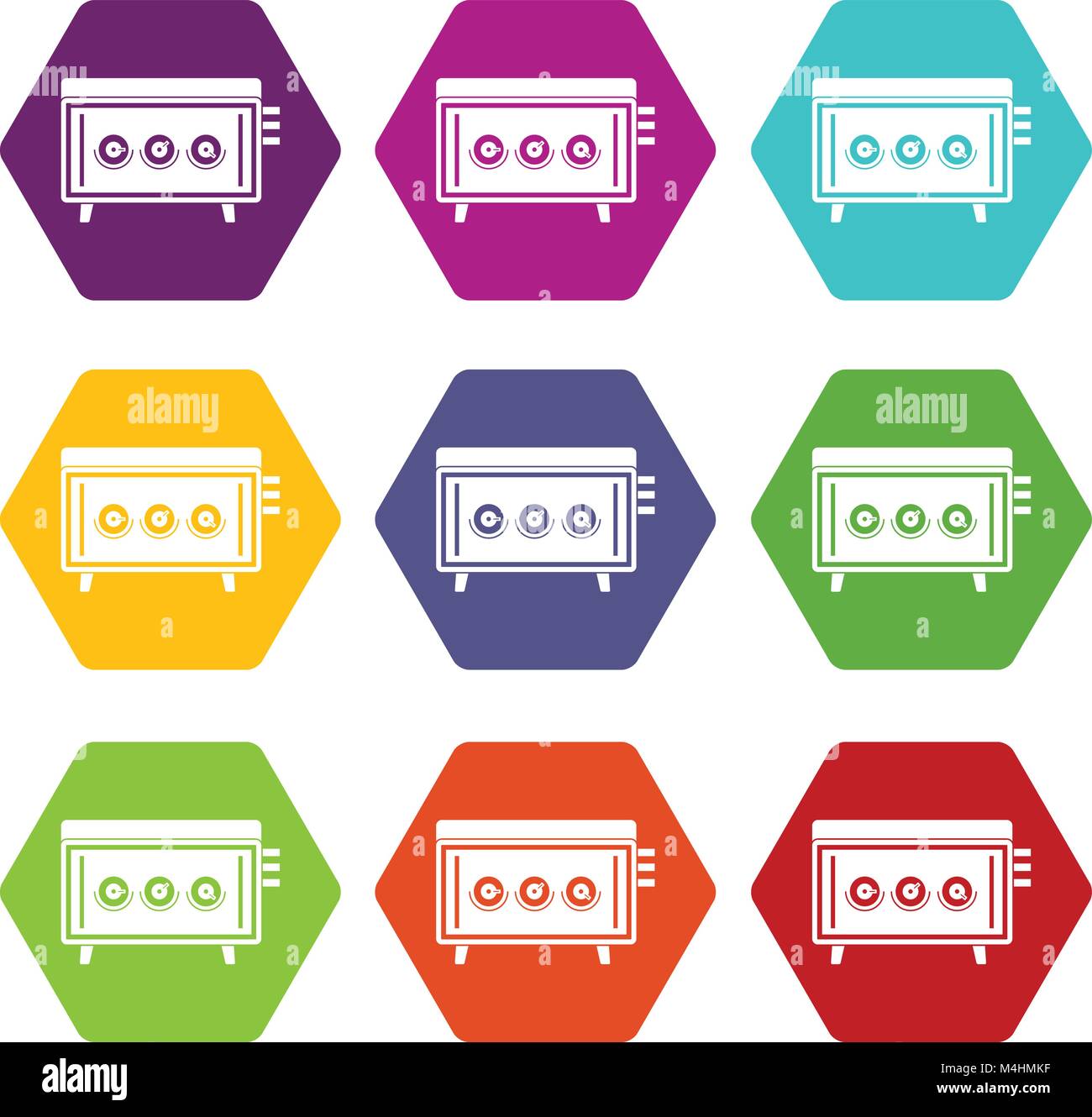 CD changer icon set color hexahedron Stock Vector Image & Art - Alamy