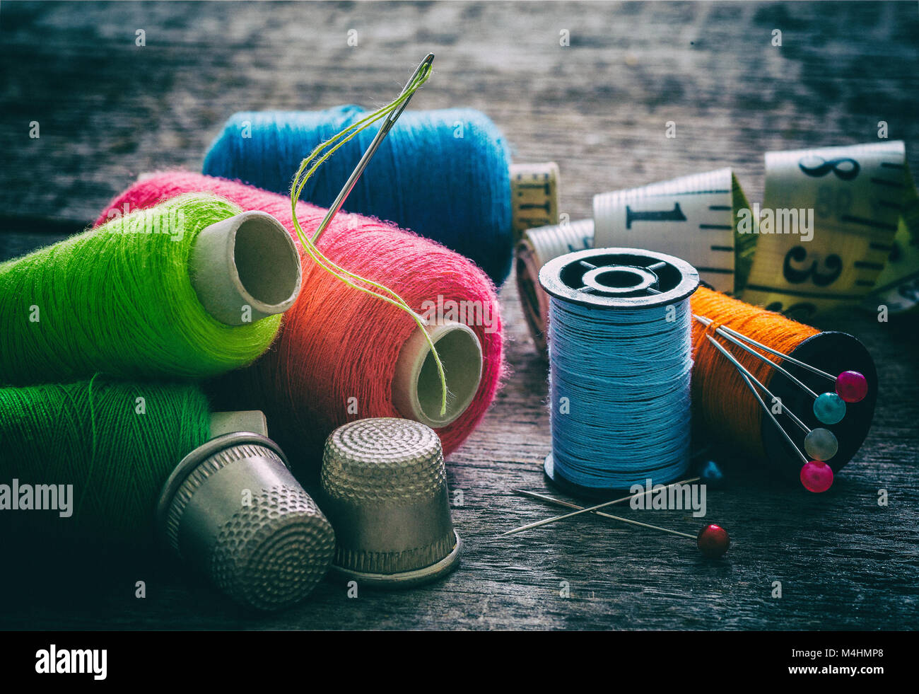 Sewing equipment, tools Stock Photo - Alamy