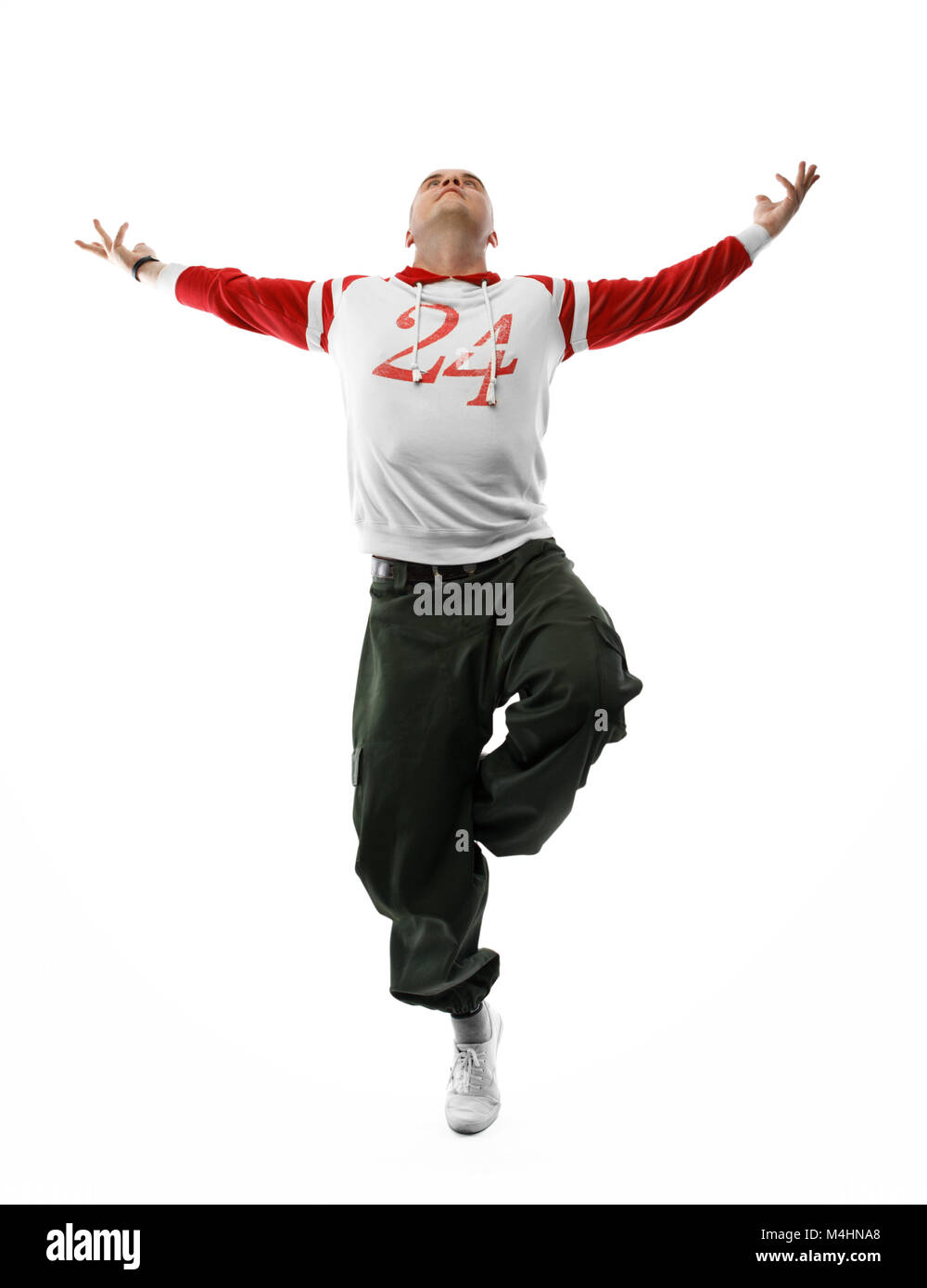 Hip-hop dancer, isolated with clipping pach Stock Photo