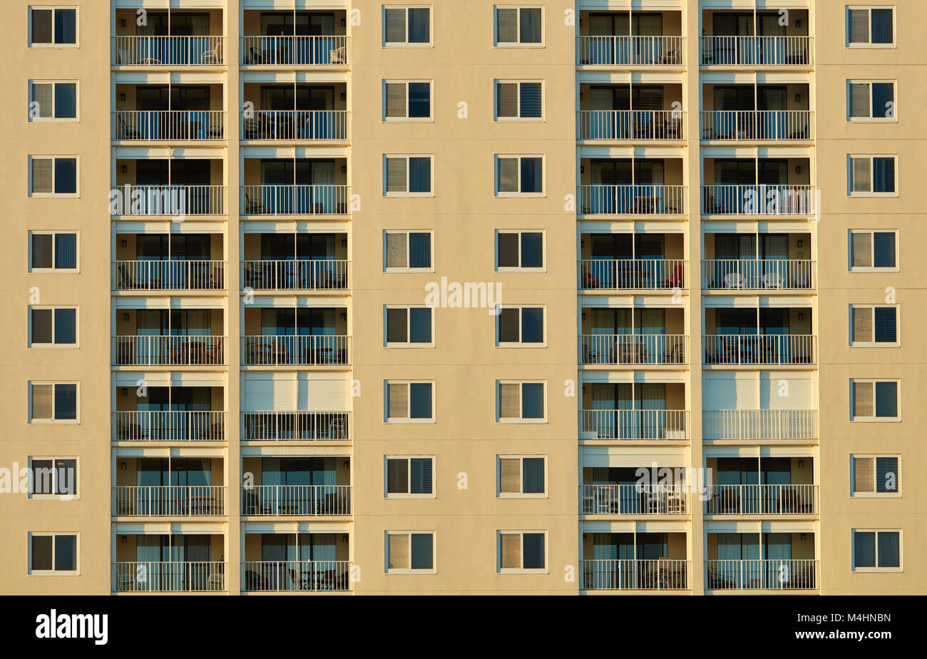 Beachfront condominium, Gulf Shores, Alabama Stock Photo